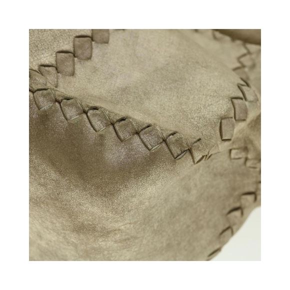 Pre Loved BOTTEGAVENETA  BOTTEGA VENETA INTRECCIATO Hand Bag Leather Gold Auth - Picture 10 of 10